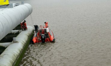 4 ATI werken boven water rope access abseiltechnieken Eemshaven (Middel)