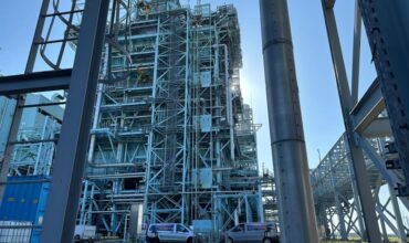 2 rope access monteren op hoogte RWE Magnum Eemshaven Abseiltechnieken medium