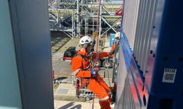 4 rope access monteren op hoogte RWE Magnum Eemshaven Abseiltechnieken medium